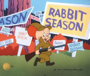 picture of elmer fudd hunting rabbits